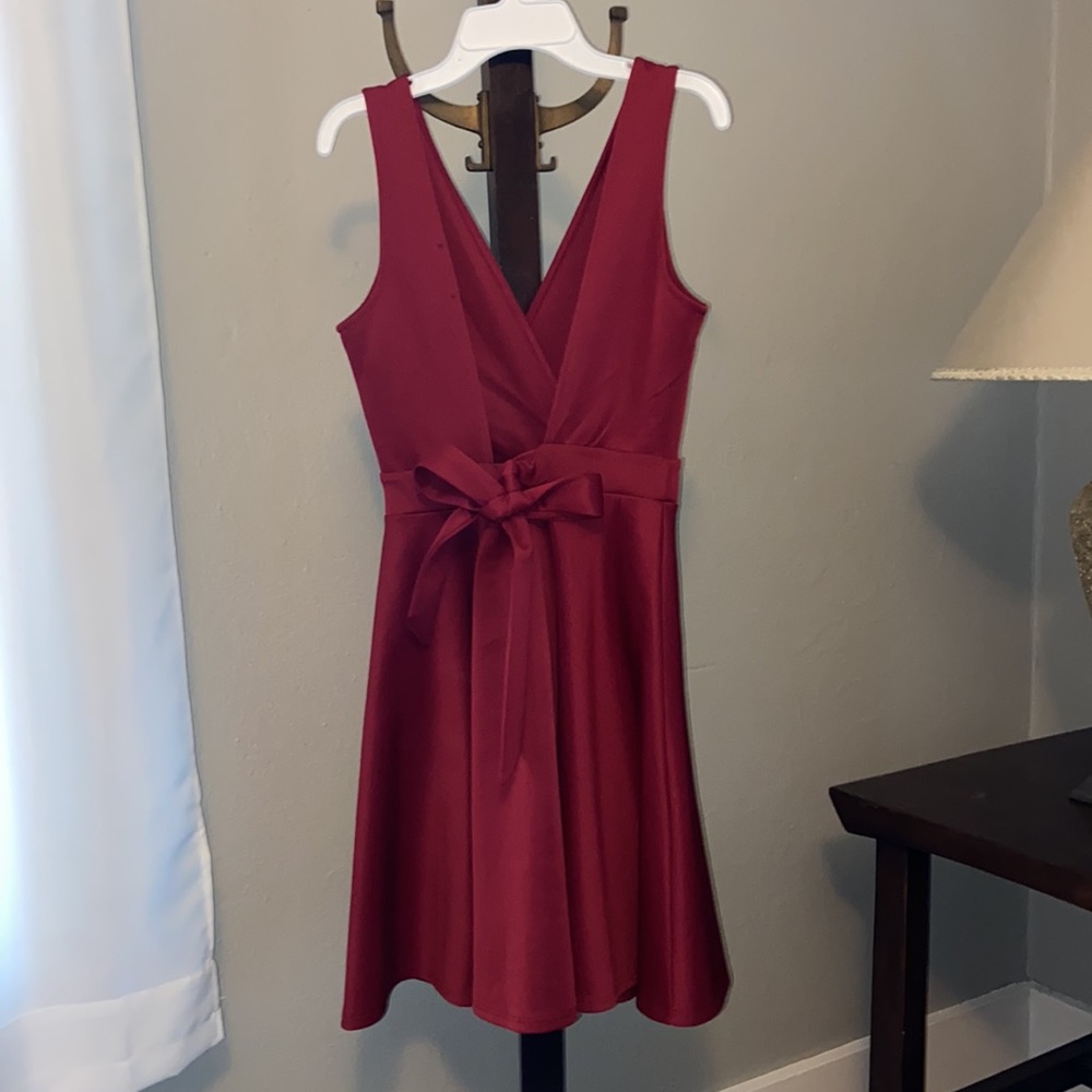 Fancy Red Dress With Bow in the Back